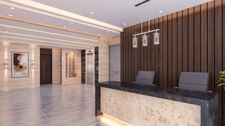 Commercial interior suitable for offices and retail painting.